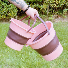 S 34833 Outdoor Portable Foldable Bucket �����Я�۵�ˮͰ