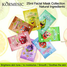 KORMESIC跨境卡通包装水果系列面膜facial mask滋润补水片装批发