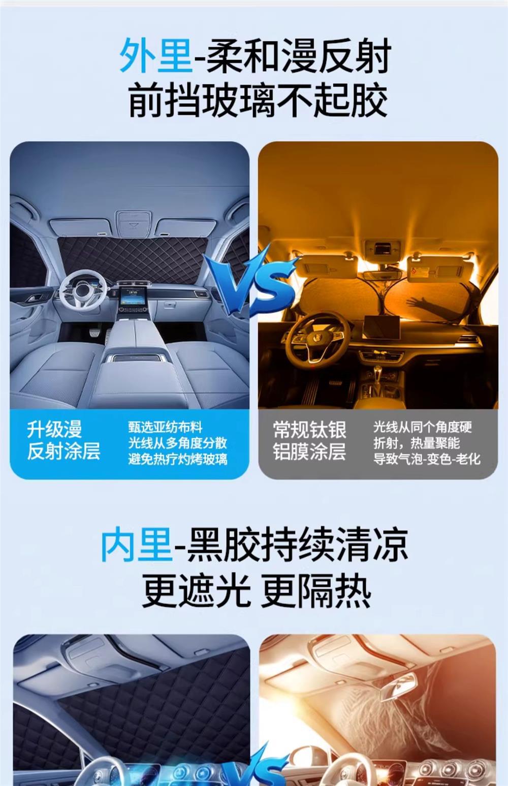 Car Front Windshield Sunshade Sunshade Front Baffle Heat Insulation Sunshade Sunshade Curtain Car Cover Snow Cover