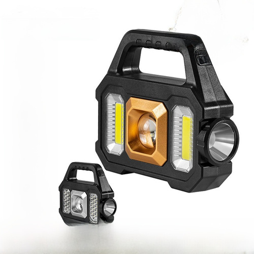 Multi-functional Portable Spotlight, High-Power Bright Light, Outdoor Lamp, Rechargeable Ultra-Bright Flashlight with Long-Range Beam