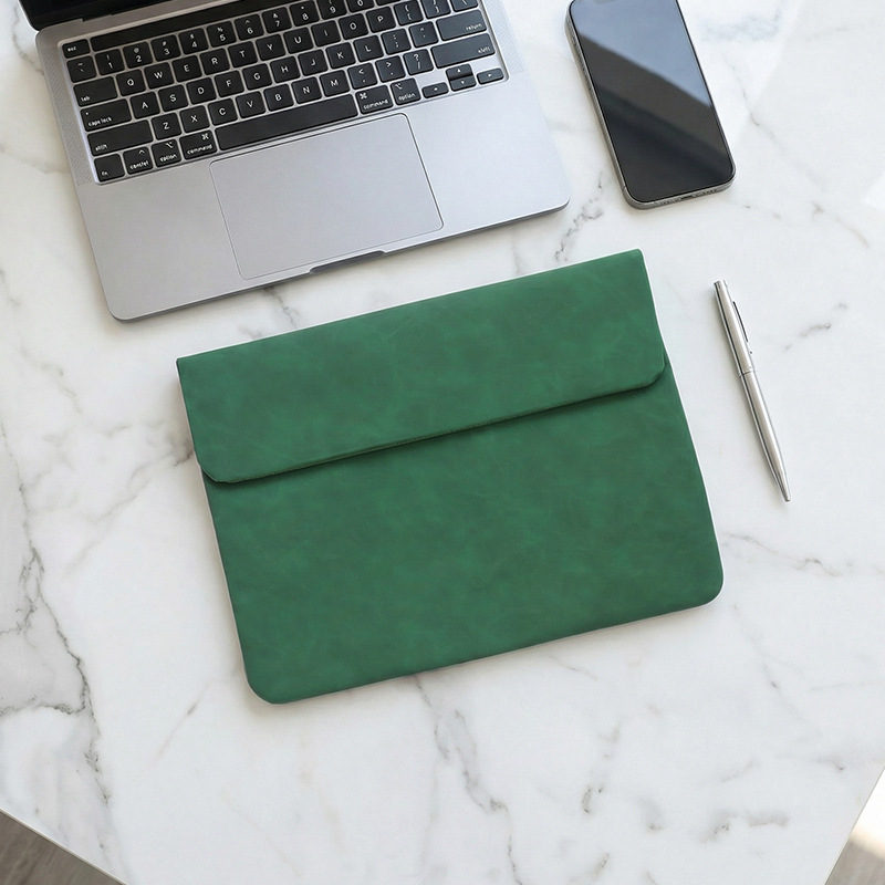 PU sheepskin laptop bag inner lining tablet sleeve suitable for 13-16inch laptop iPad Huawei laptop storage bag