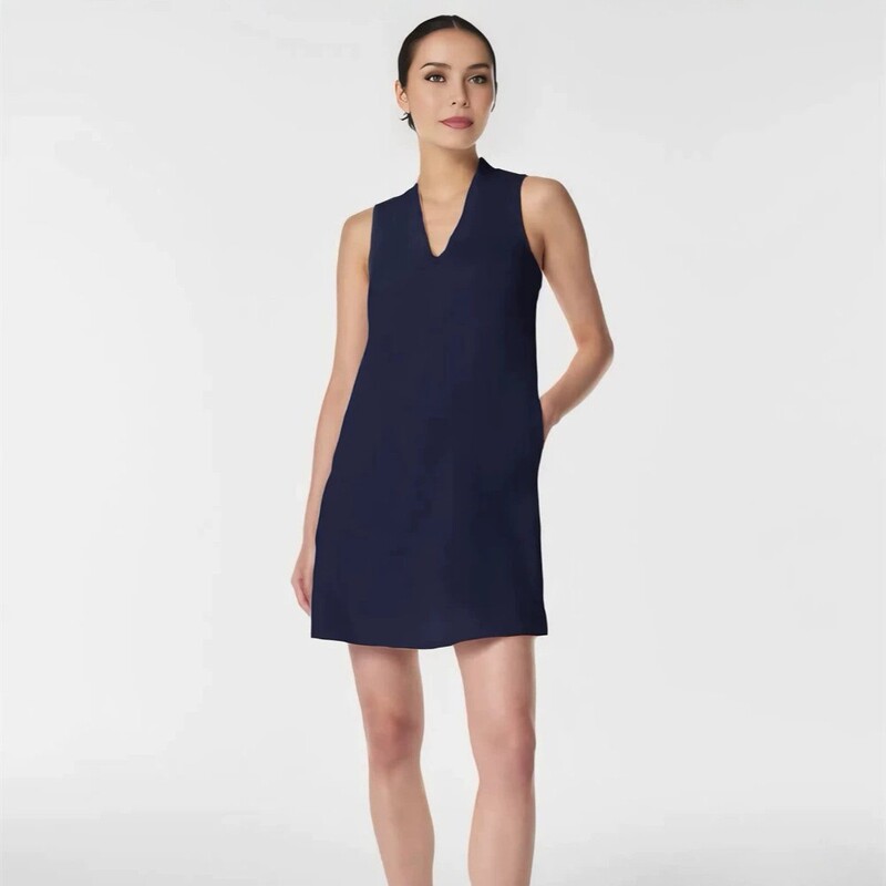 V-Neck Sleeveless A-Line Little Black Dress, Breathable Air-Layer Fabric, Slimming and Flattering, Perfect for Work and Dates, a Must-Have for Lazy Days