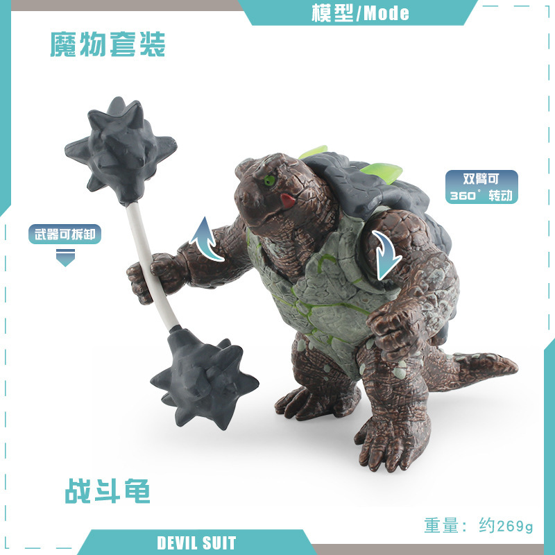 Simulación transfronteriza mitología occidental modelo de bestia marino hombre de nieve de hielo espada diente tigre monstruo hombre lobo decoración juguetes