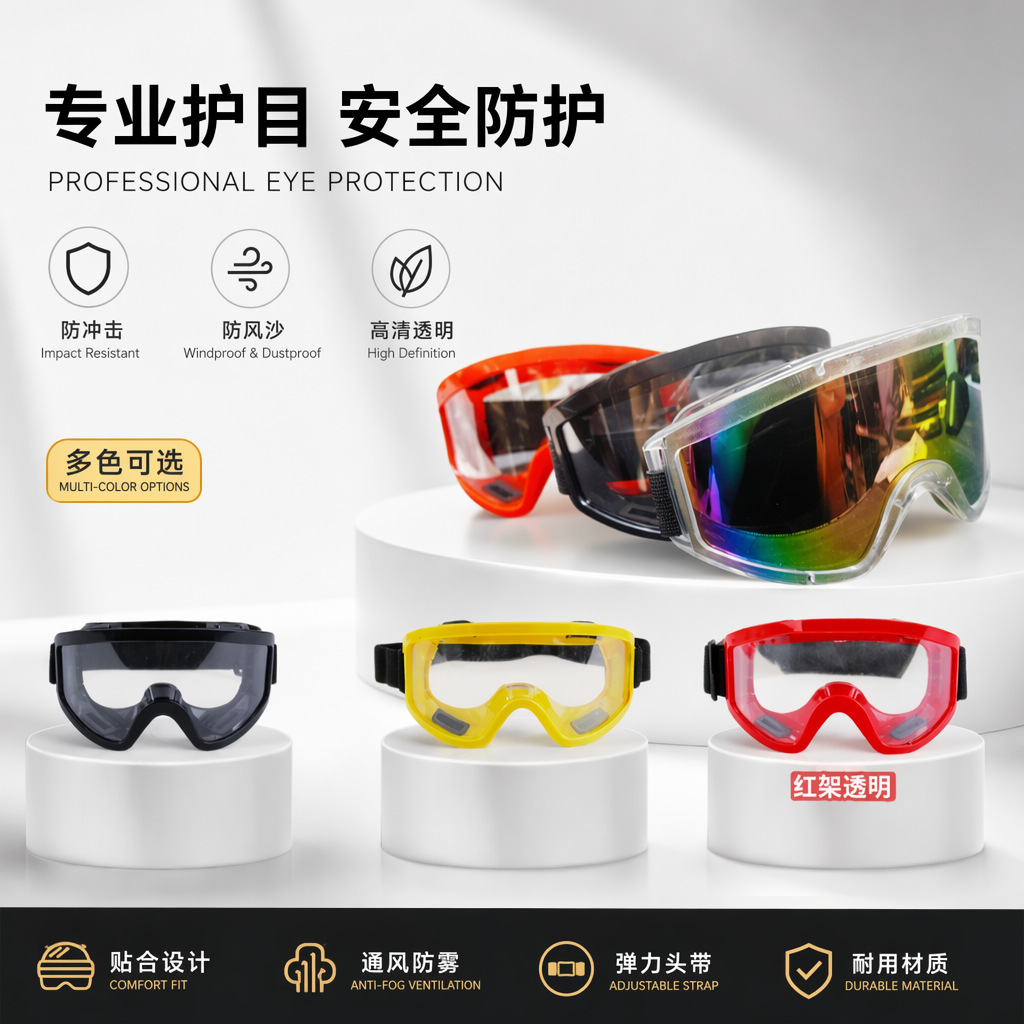 Protective Goggles for Riding Outdoors, Impact Resistant Goggles