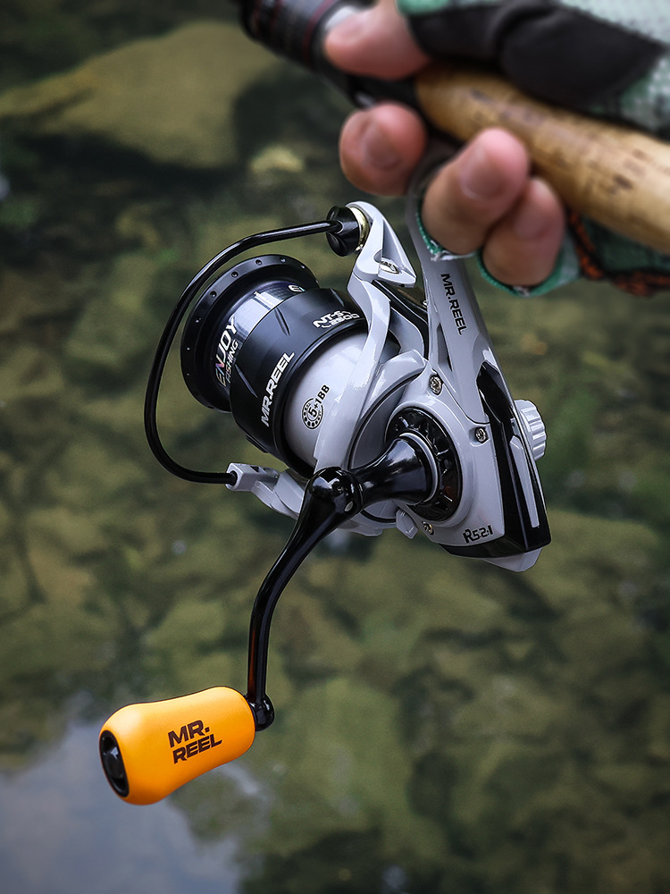 Carrete de Pesca de Metal con Cabezal Giratorio, Carrete de Pesca sin Espacios, Carrete para Señuelos, Carrete de Pesca con Brazo de Metal, Carrete de Pesca de Selección Internacional