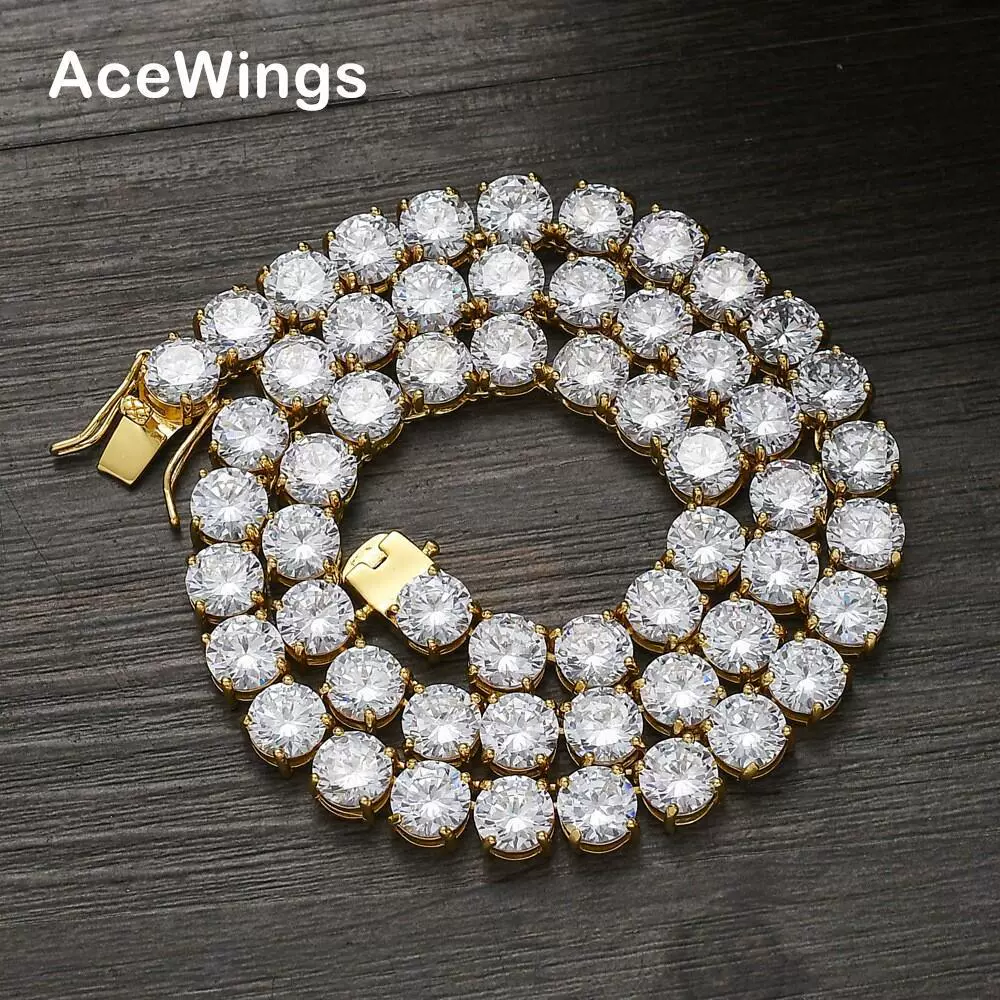 8mm网球链 铜款Tennis Chain 铜微镶锆石单排链 男士情侣嘻哈项链