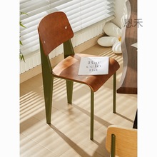 s！复古餐椅标准椅设计师实木椅子家用靠背学生书桌椅简约餐桌椅