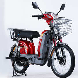 载重王电瓶车搭客电动自行车锂电池便捷代步助力电动车新国标22寸