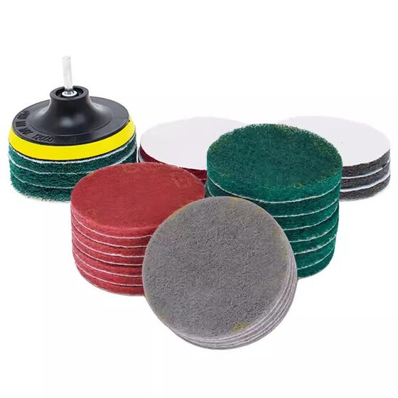 2 inch 3 inch 4 inch 5 inch round flocking industrial scouring pad polishing derusting polishing brushed self-adhesive brushed sheet