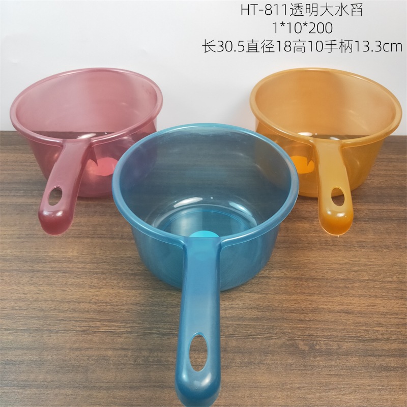HT-811 transparente cuchara de agua grande 83g longitud 30.5 diámetro 18 altura 10 mango 13.3cm
