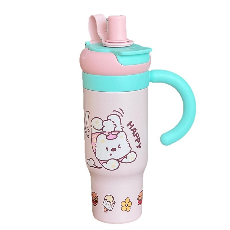 Taza de aislamiento creativa, taza de agua de paja transfronteriza, taza de hielo de alta capacidad de alta calidad para chicas