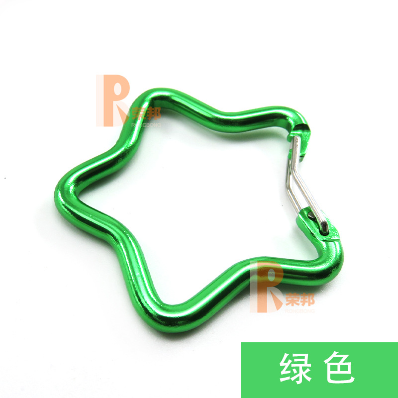 와이어 탄성 막대 다섯개 별 녹색