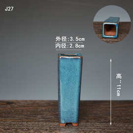 桌面植物盆景盆紫砂花盆容器小高千筒多肉个性盆景盆批发