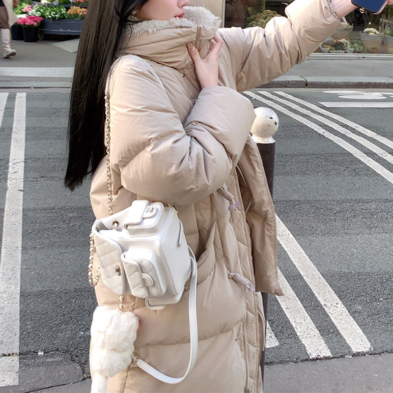 Know Your Winter Cute 90 American Standard Duck down Mid-Length Fur Collar Warm down Jacket Know Your Winter Cute 90 American Standard Duck down Mid-Length Fur Collar Warm down Jacket