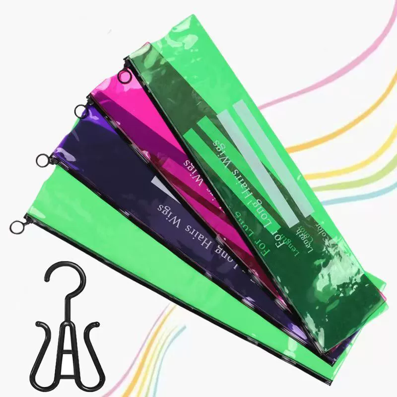 Многоцветный пылезащитный чехол из ПВХ для париков, в наличии, для хранения головных уборов, для ухода за волосами, с эффектом лазерного сияния