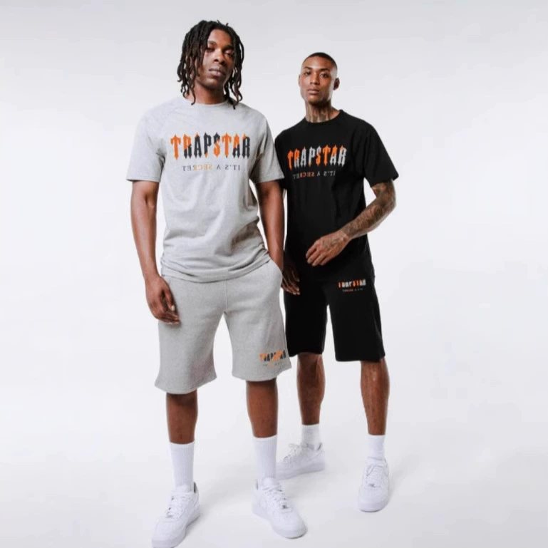 Trapstar вышивка высокого качества европейский и американский бренд прилив с короткими рукавами для мужчин и женщин