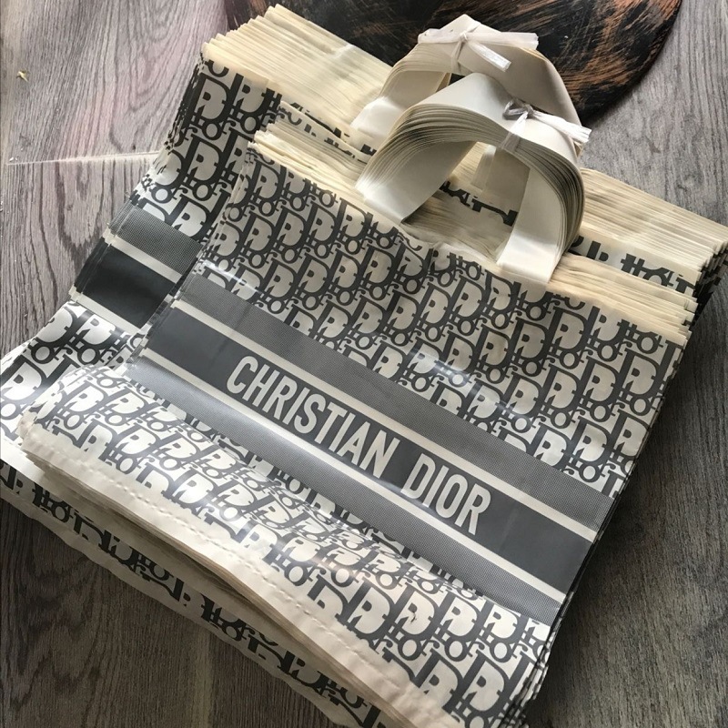 手提服裝袋子現貨加厚女裝購物袋塑料禮品袋手拎包裝袋打包膠袋