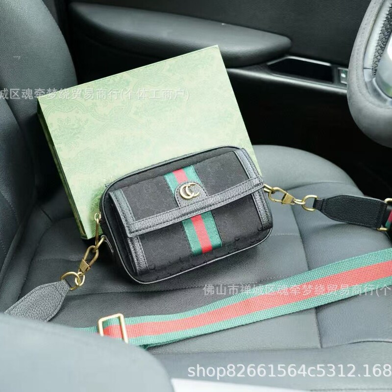 Cross-Border New Men's Bag Messenger Bag Box Bag Gg Home Canvas Crossbody Small Bag Export Cross-Border