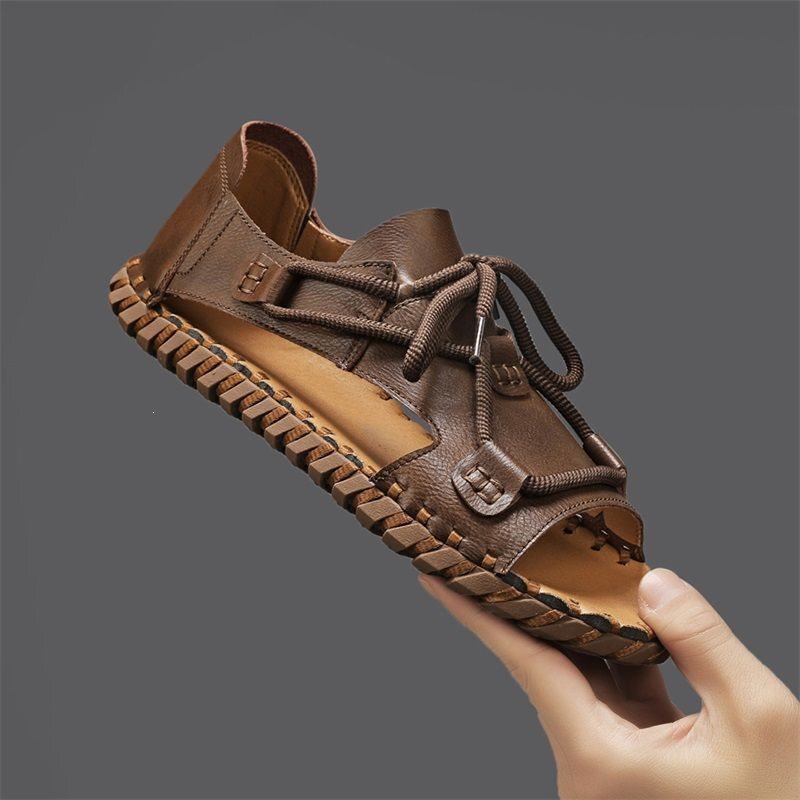 European Export Original Stock High-End Genuine Leather Sandals for Men, Vintage Clogs, Open-Toe Slippers for Summer European Export Original Stock High-End Genuine Leather Sandals for Men, Vintage Clogs, Open-Toe Slippers for Summer