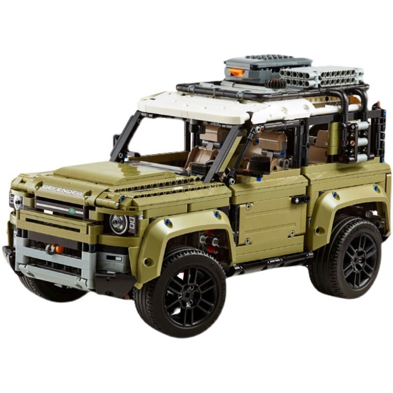路虎経典衛士クロスカントリー模型自動車はレゴ機械セットの難易度の高い男の子と一緒におもちゃの積み木を作ります。|undefined
