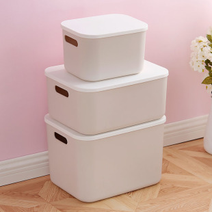 Manufacturer Japanese style household clothes shoulder bag box plastic organizing box covered clothes storage box size one shoulder shoulder