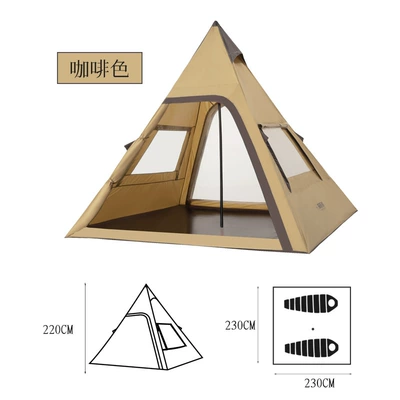 Rainstorm Camping 5-8 People | Çadırlar - indian-account-single-tube-brown-1127-5-8-people-need-to-build