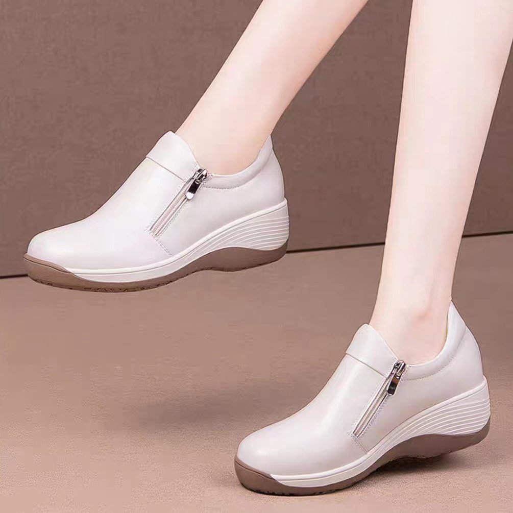2026 principios de primavera y otoño nuevos zapatos casuales con suela gruesa, estilo nacional de moda con suela suave, zapatos cómodos de mujer.
