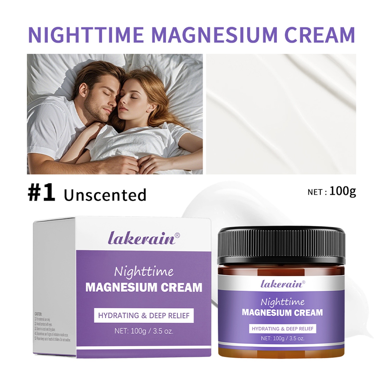 Sleeping magnesium lotion body moisturizing and hydrating lavender scented body lotion