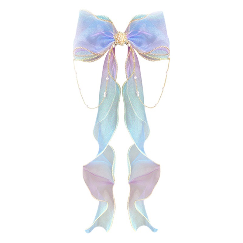 Malla arco tocado clip niña Niños Accesorios para el cabello horquilla trenzada cinta de pelo borla horquilla gradiente al por mayor