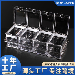 アクリルキッチン調味料箱収納調味料缶プラスチック調味料箱氷粉具箱分格セット