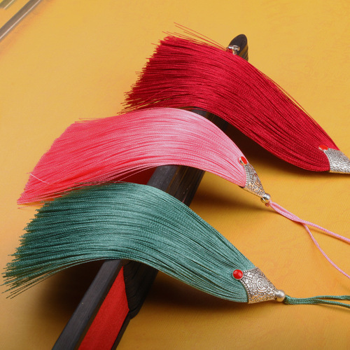 12cm General Hat Tassel Decor for Ancient Chinese Costume Accessories Bookmark Fan Pendant Tassel Collar Tassel Factory Wholesale