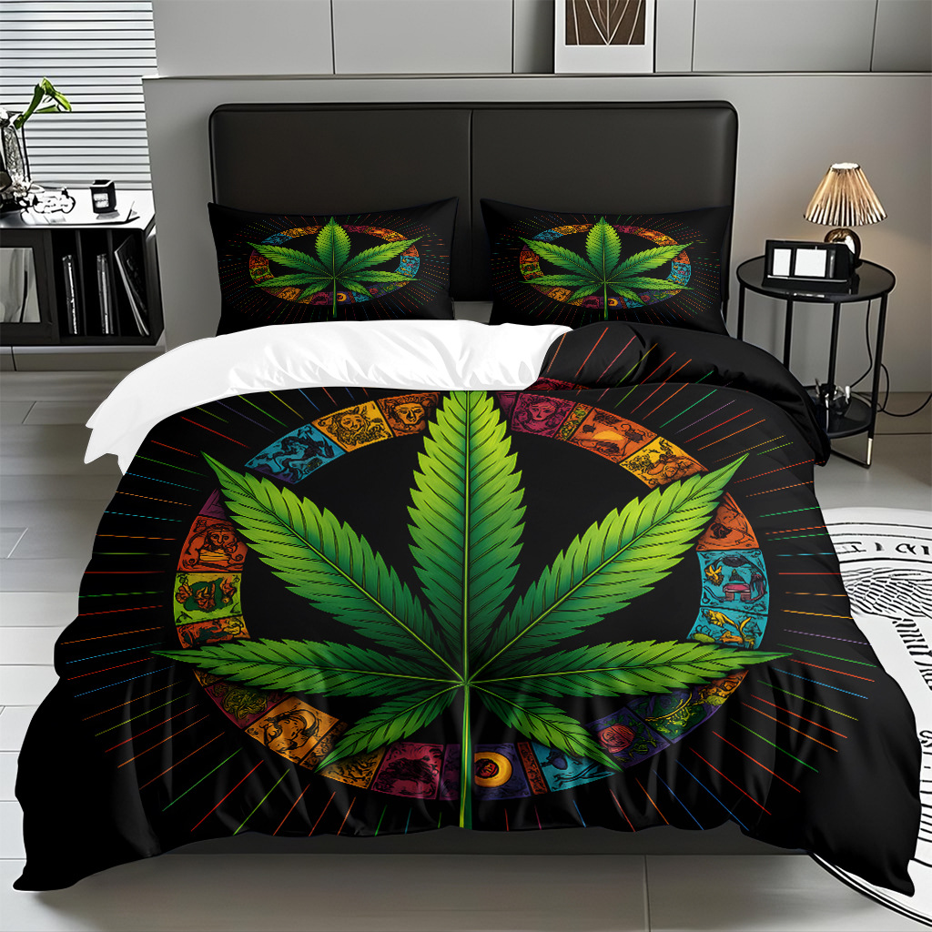 Modo JIT Temu transfronterizo tela doméstica abrasión cubierta hoja de impresión digital set de ropa de cama fábrica directa