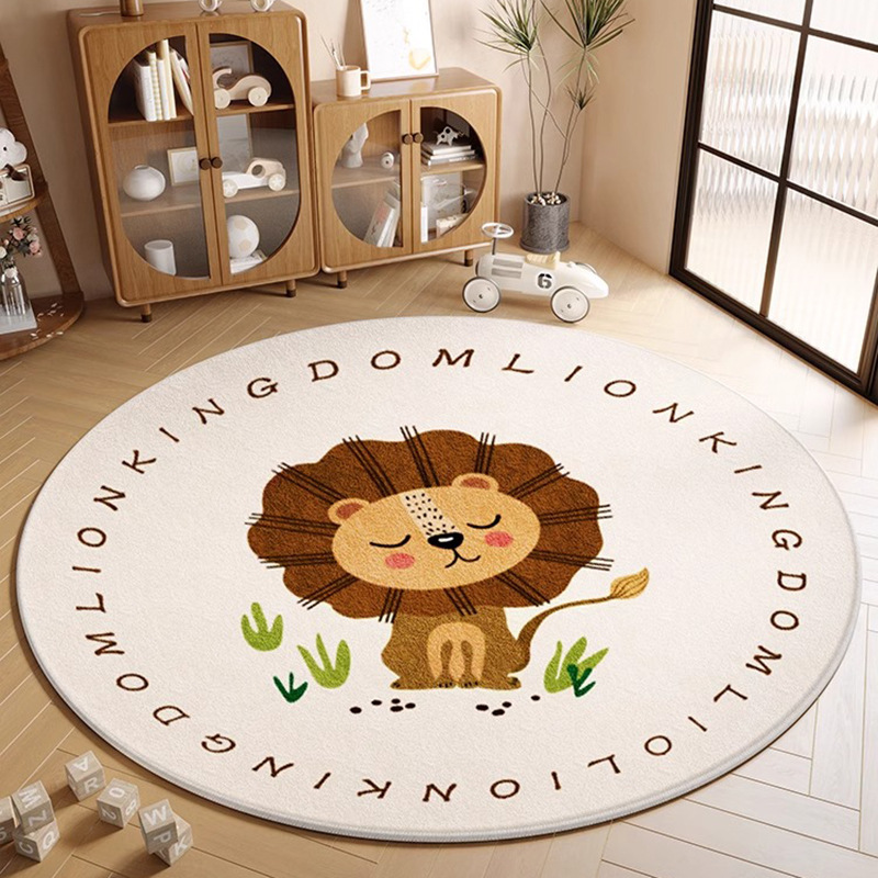S Imitation Cashmere-Lion Kingdom Round