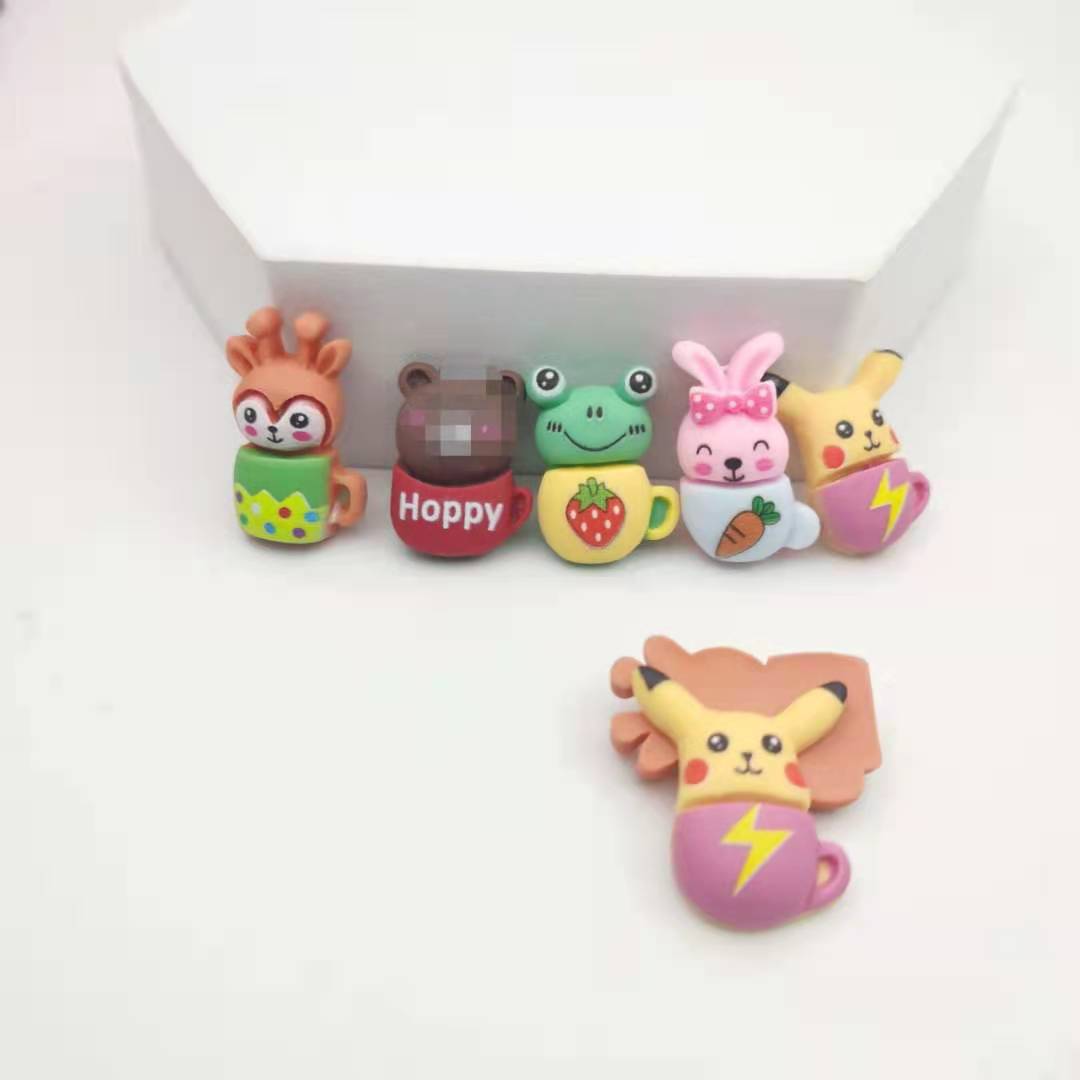 lovely Cartoon animal Doll resin Jewelry Patch diy parts Handwork originality gift Mobile phone shell Material Science