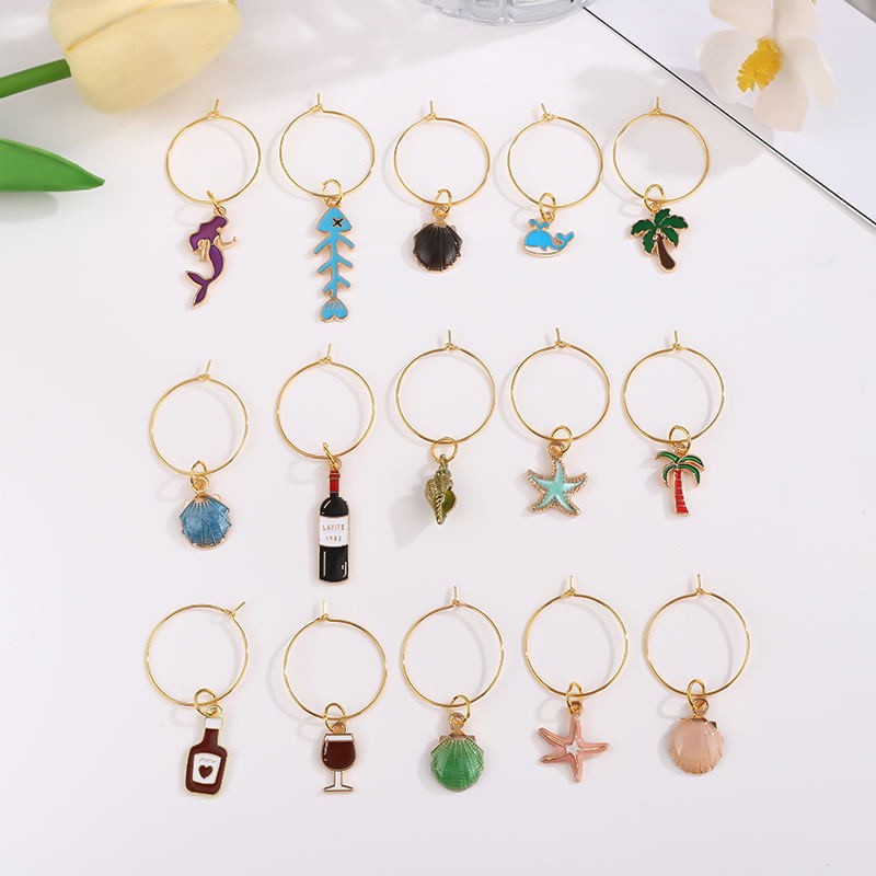 25g Weight 1 Set Marine Style Moon Starfish Shell Alloy Drop Earrings