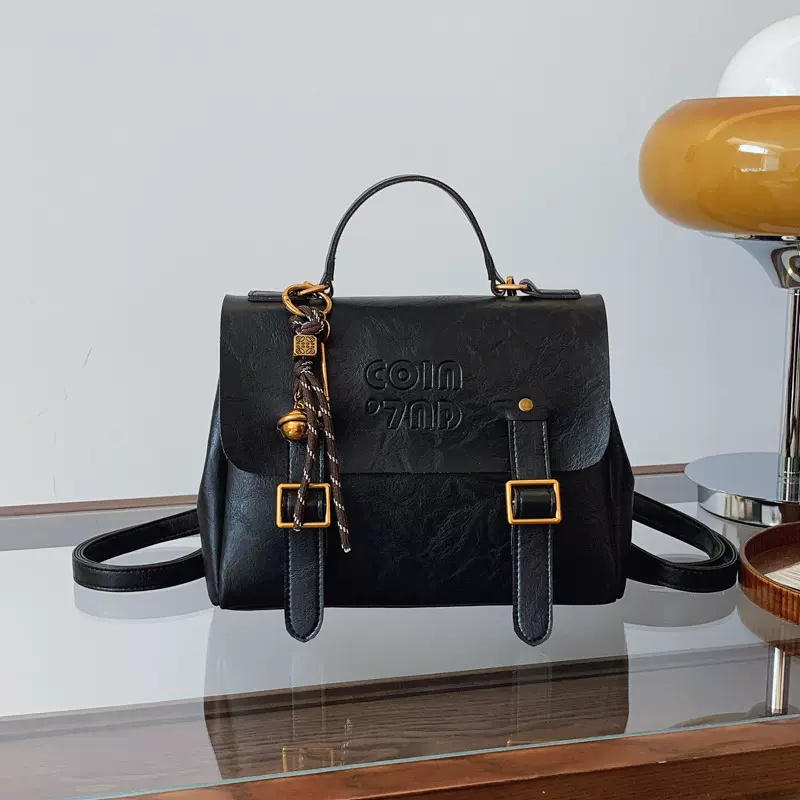 双肩包女式2025新款春夏复古大容量手提拎包包通勤休闲背包单肩包