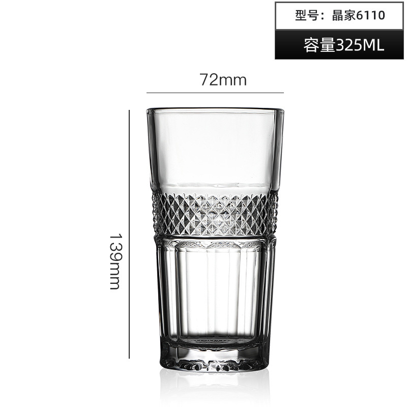 Directo de fábrica creativa tallada copa de vino clásica Copa bebida taza de cerveza engrosada logotipo impreso al por mayor