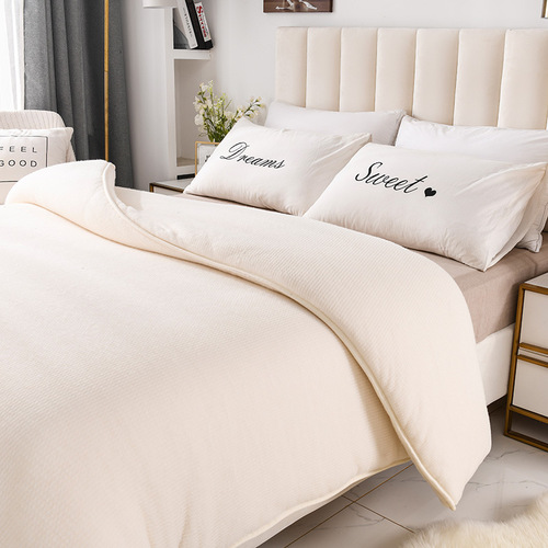 Xinjiang Cotton Filled Quilt with Thick Core Winter Quilt Warm Blanket Single and Double Size Cotton Filled Quilt Mattress Cover Wholesale