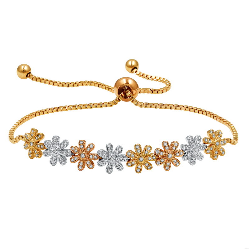 Adjustable elegant bracelet with zircon