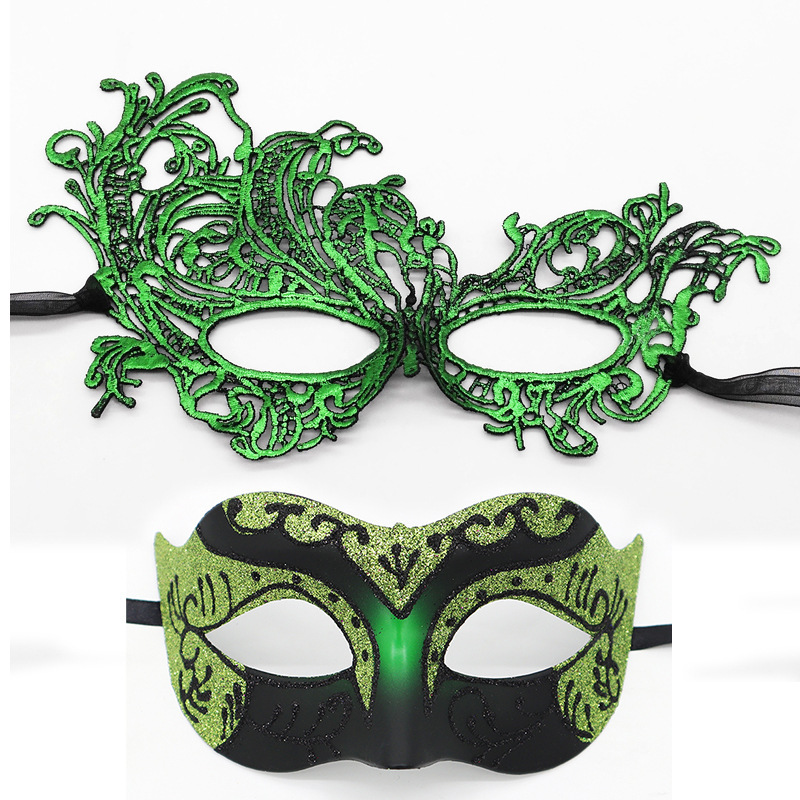 Pop Halloween Jazz Fairy Half-Face Head Plate Plastic Duro Grabado Party Half-Face Mask