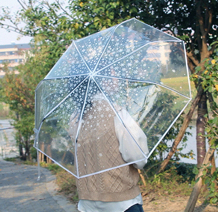 傘透明傘韓国式日本式厚手透明傘小清新少女多色晴傘学生傘|undefined