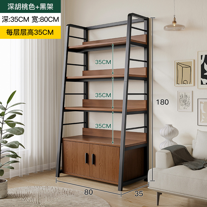 Estante de almacenamiento multicapa estante de exhibición de piso con puerta de gabinete estante de almacenamiento de exhibición de supermercado armario integrado contra la pared