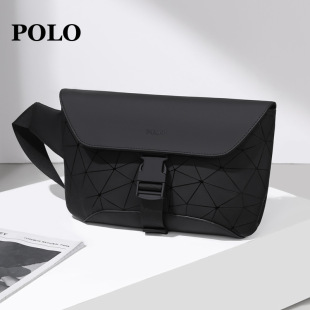 POLO Men's messenger bag men's lightweight sports shoulder bag casual chest bag waist bag messenger bag mobile iPad bag