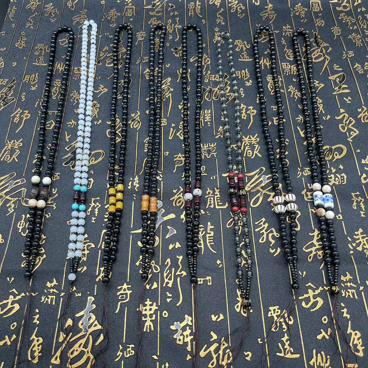 线绳吊坠挂绳黑曜石项链绳黄金翡翠挂坠玉佩玉磨砂珠坠吊绳地摊项