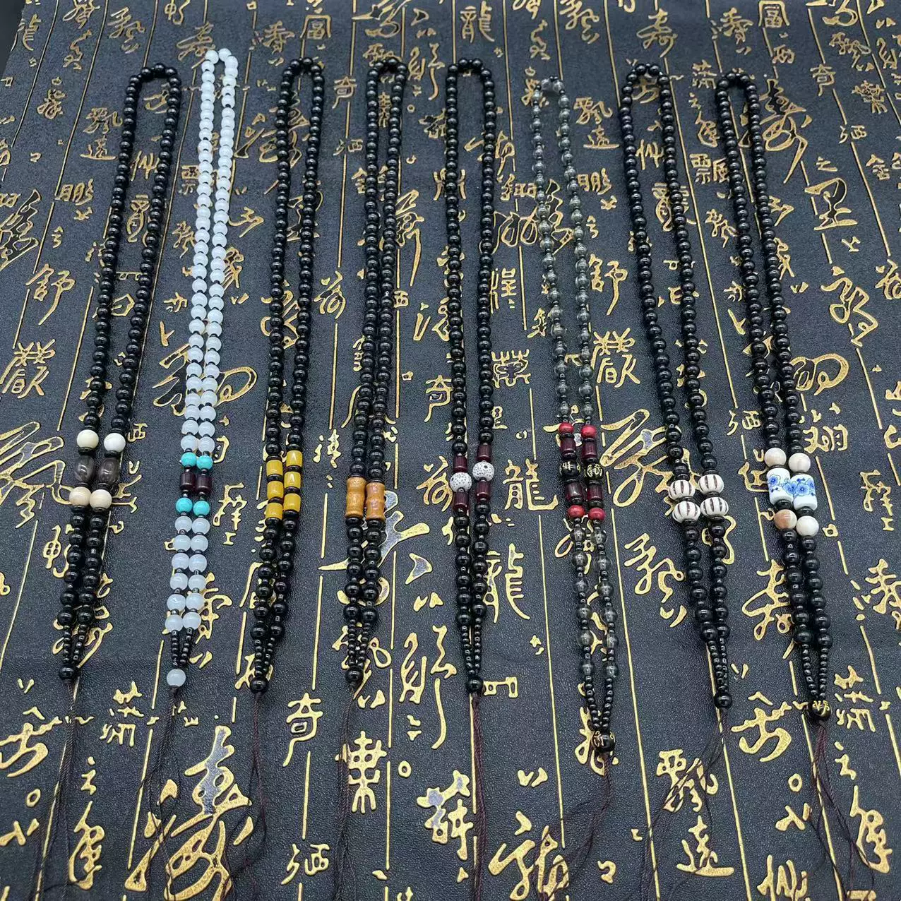 线绳吊坠挂绳黑曜石项链绳黄金翡翠挂坠玉佩玉磨砂珠坠吊绳地摊项