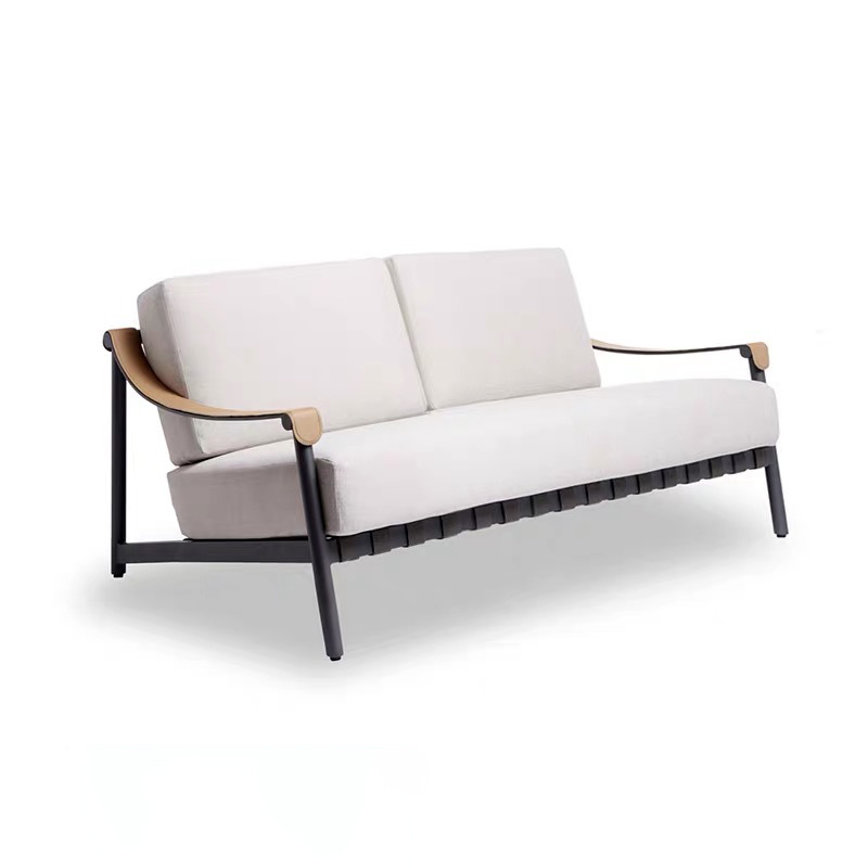 Sofá de aleación de aluminio al aire libre Patio a prueba de lluvia y protector solar Jardín Villa Terraza Diseñador Muebles de combinación de ocio nórdico