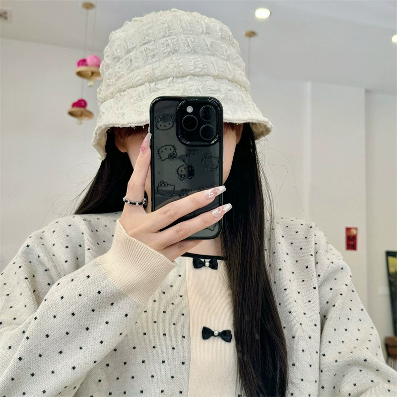 Чехол для телефона "Hello Kitty", с яблоком, совместим с iPhone 16, 15 Pro Max, 14/13