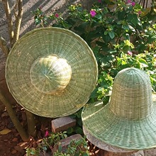 竹制品竹编帽大小沿鸭舌透气遮阳工地施工夏季竹帽子舞台道具