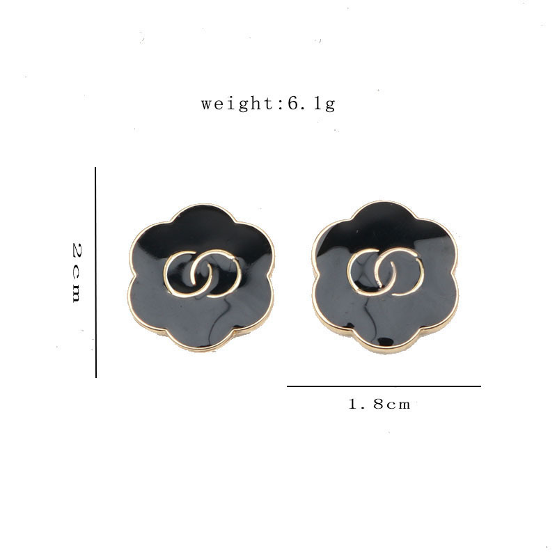 Flower Stud Earrings For Men And Women Titanium Steel Versatile_voghion.com