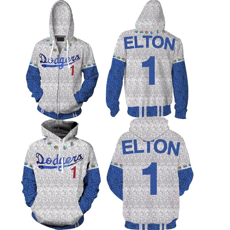 New rocket Elton John 3D digital printing zipper cardigan hooded sports sweater cospaly New rocket Elton John 3D digital printing zipper cardigan hooded sports sweater cospaly